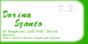 dorina szanto business card